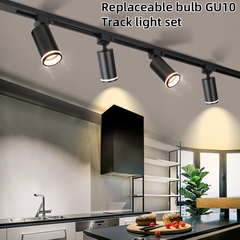 2026 NEW Track Light Modern Led Ceiling Lamp 85V-265V Spots To Ceiling Lighting Gu10 Led Lights Spotlights led Kitchen Lighting