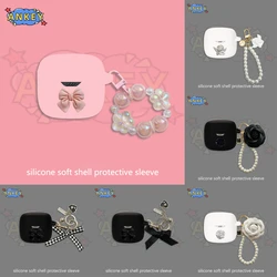 for JBL Tune Beam / Buds / Flex Earphone Silicone Case Lady Cute Earbuds Protective Headphone Cover Headset with Pendant