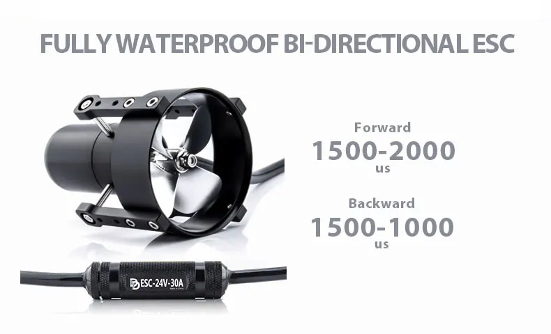 TD4.8KG 12v DC Motor Propeller Marine Used Bow Thruster 48v 320w Electric Stern Rov Thruster Underwater With 100A ESC For Boat