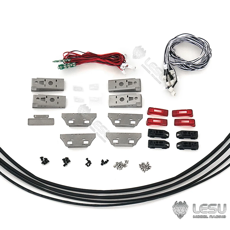 Plastic Taillight Led For 1/14 LESU RC Flatbed Tractor Truck Tamiyay Model Outdoor Toys TH19609