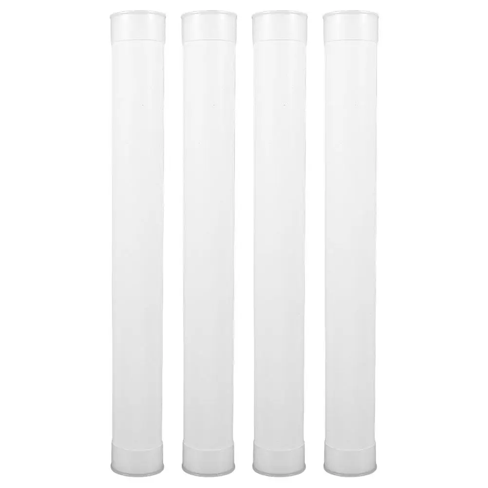 

4Pcs Round Plastic Storage Tubes 3.5x31cm Lightweight Portable Case for Posters Blueprints Documents Waterproof Tube Organizer