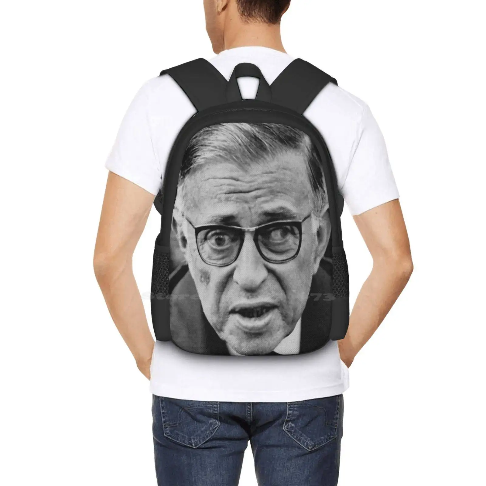 Jean-Paul Sartre Hot Sale Rucksack Mode taschen Jean Paul Aymard Existenz ialismus Existentialist Französisch Frankreich Philosoph