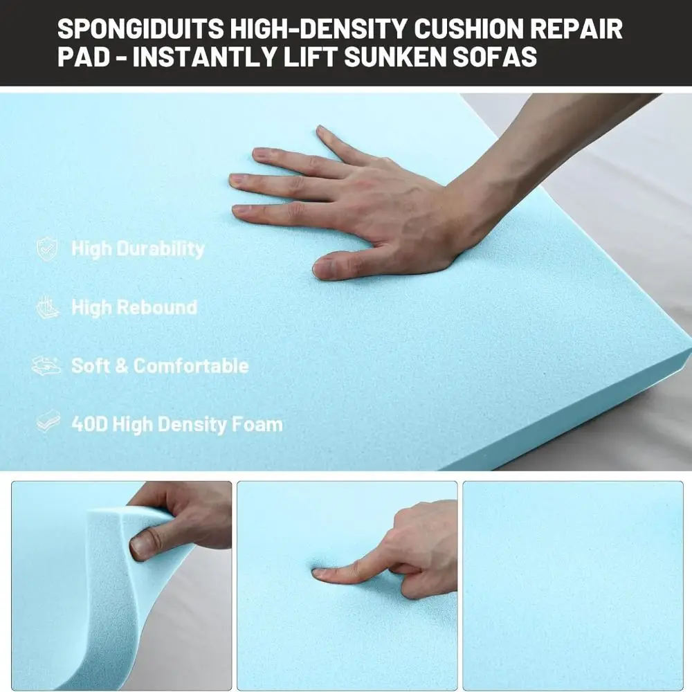 Durable Sponge Couch Cushion Support High Resilience 50X50cm Sofa Cushion Support Square Large Size Furniture Seat Repair Home