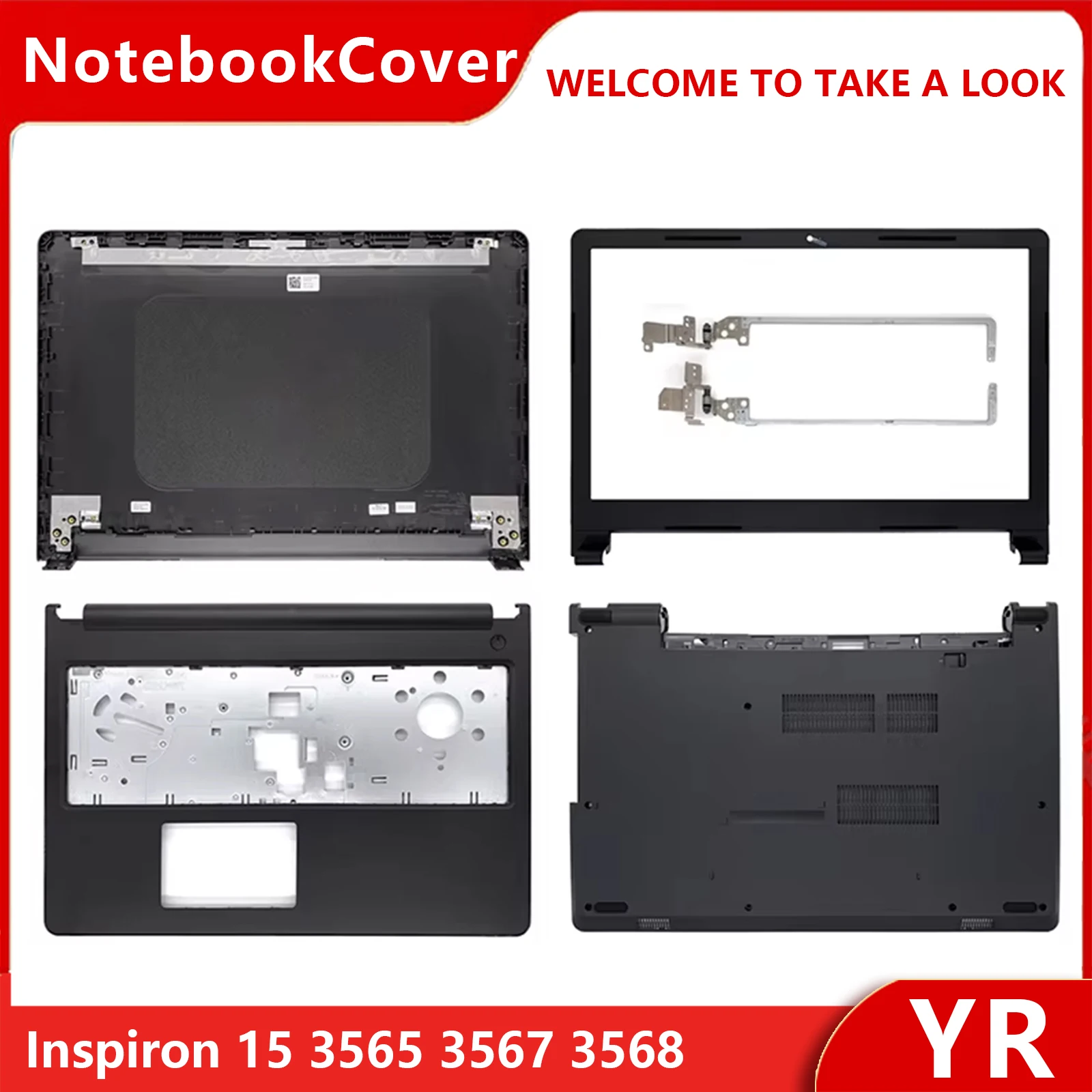 

NEW For Inspiron 15 3565 3567 3568 Series Screen Laptop Shell LCD Top Case/Back Cover/Front Bezel/Hinges/Bottom Case