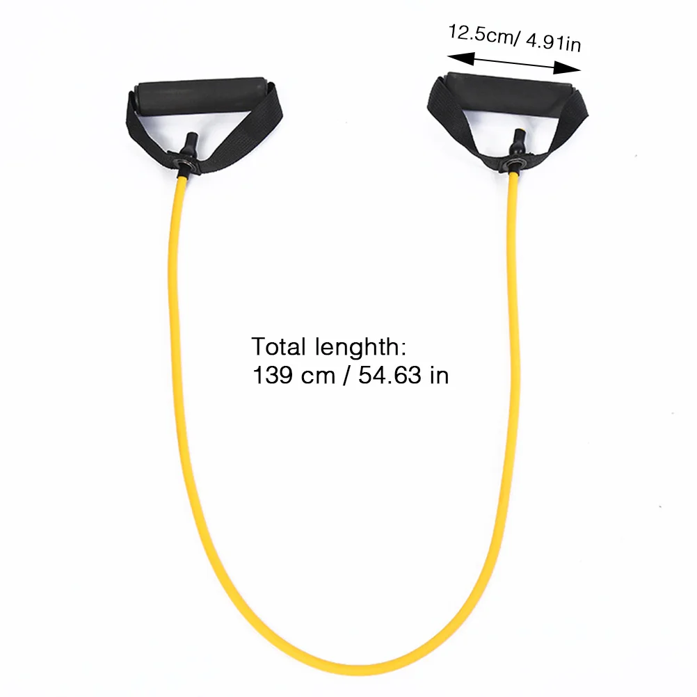 قطعتان من حبل السحب المتين المطاطي للياقة البدنية لجميع الأعمار، أصفر وأحمر