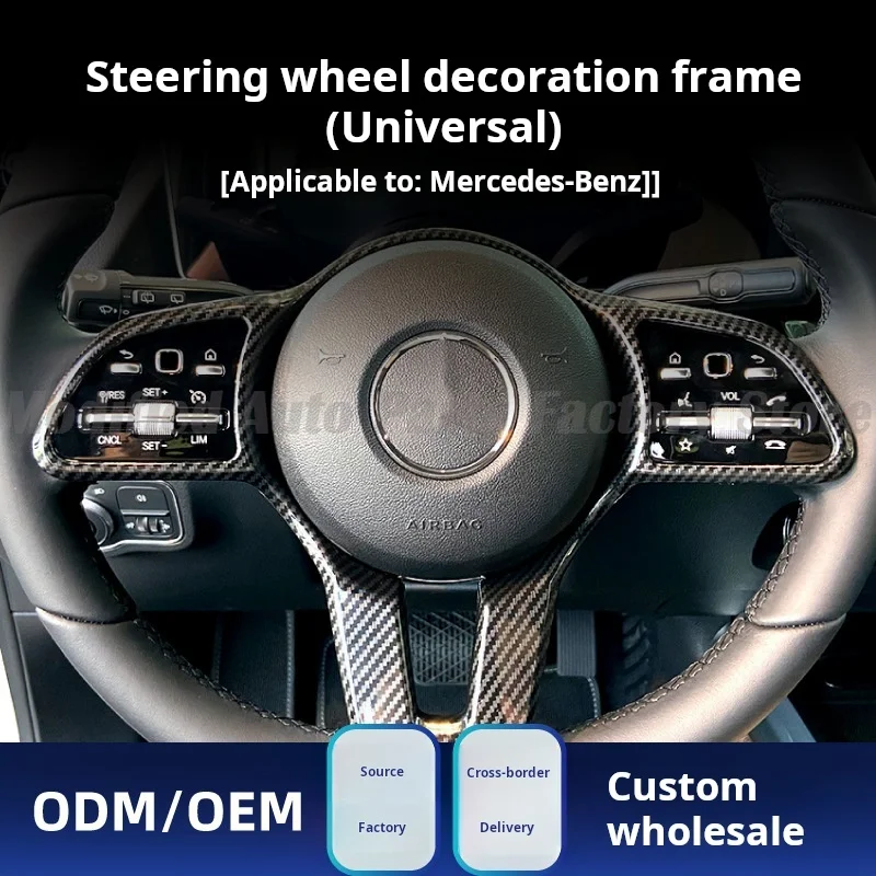 

High Quality for Mercedes-Benz New A B C E GLA CLA GLB GLE Steering Wheel Frame Interior Car Sticker Modification Parts