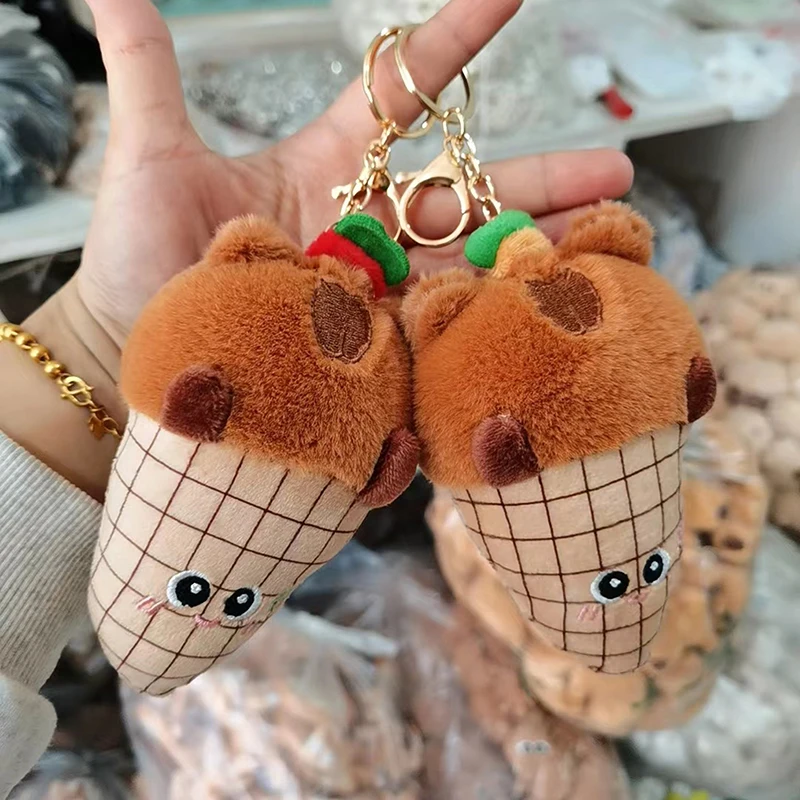 Cute Cartoon Capybara Pendant Plush Toy Doll Bag Hanging Ornaments Cute Kapila Keychain Doll Desktop Doll Ornaments Car Pendant