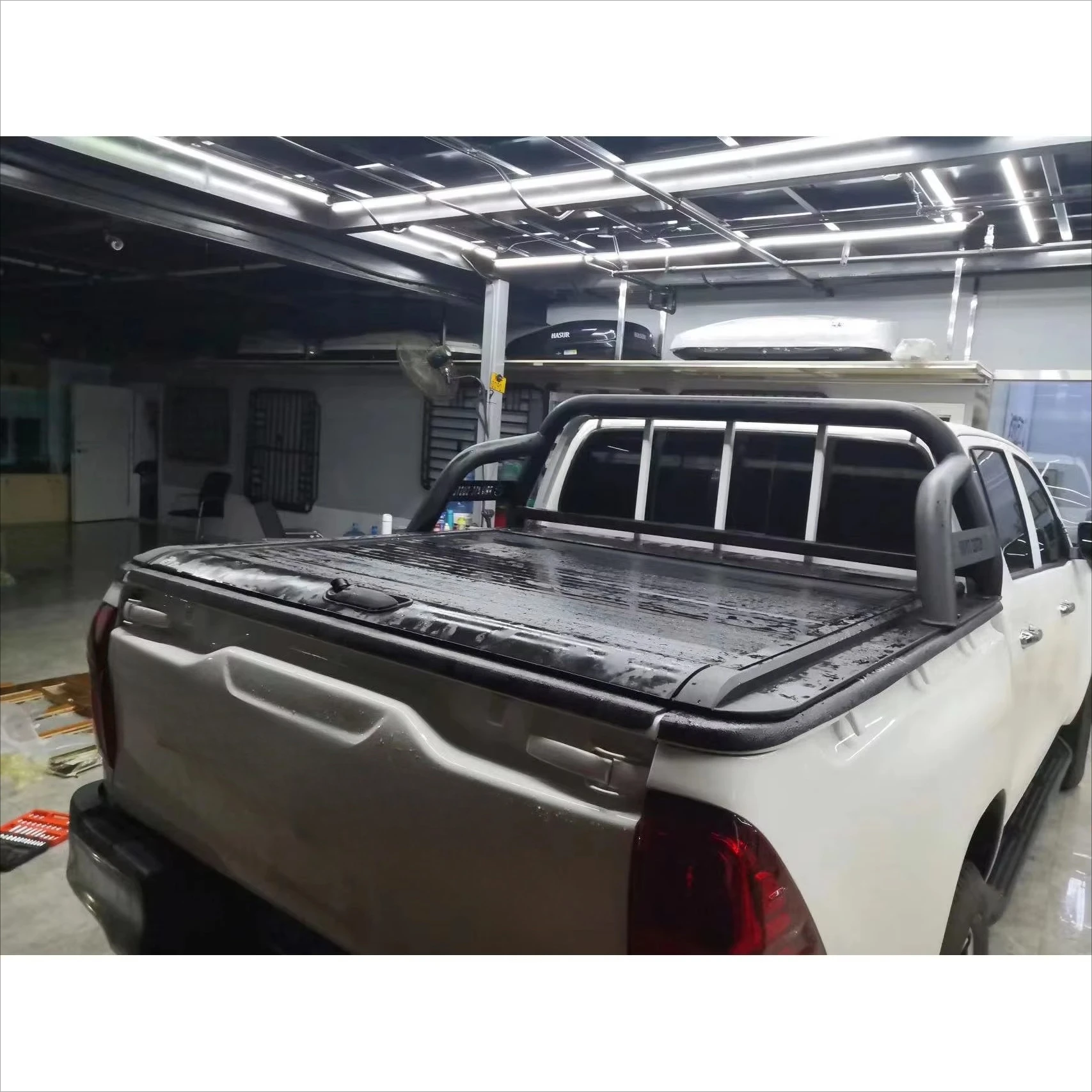 

Aluminum Alloy Pickup Truck Accessories Manual Roller Lid Retractable Truck Bed Covers Tonneau Cover for HILUX 6ft 1.5Cab