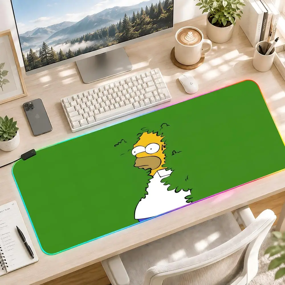 anime T-the S-simpsons-s Mouse Pad Mousepad Large Gaming LockEdge Thickened Computer Keyboard Table Desk Mat