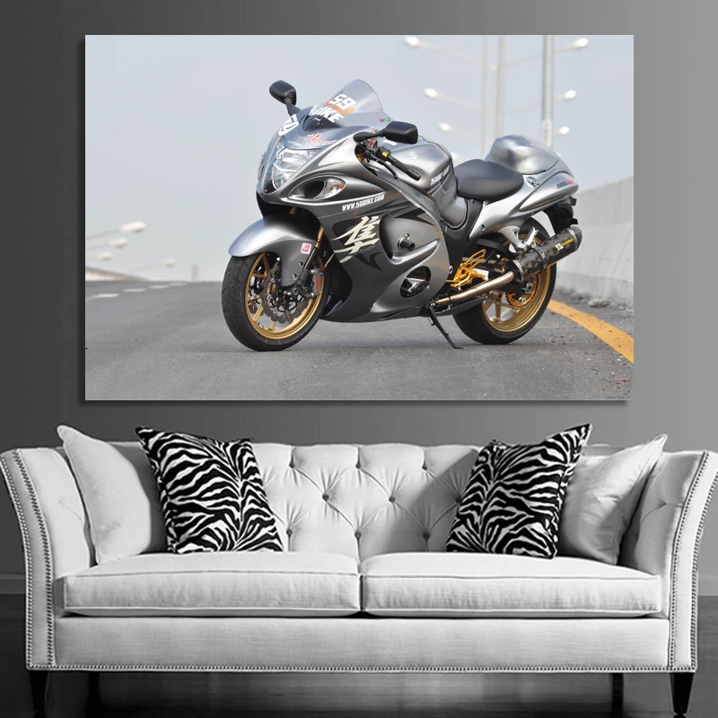 Superbike Picture HAYABUSA Suzuki GSX1300r Motorbike Posters Canvas Prints Modern Wall Art Painting for Home Living Room Decor