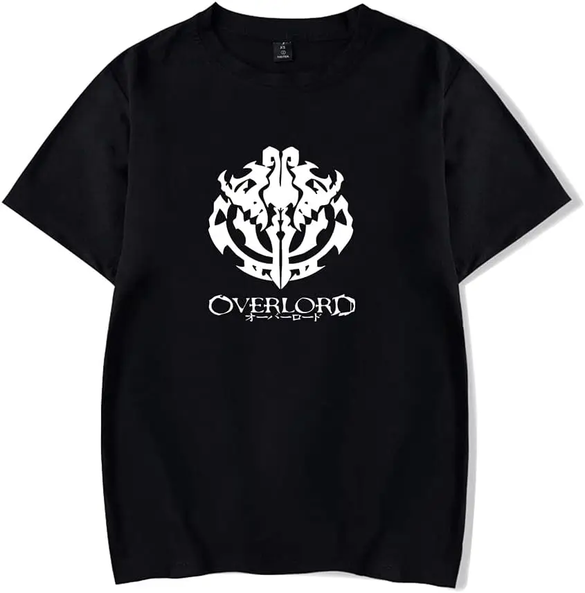 

Новая аниме футболка Overlord Merch Повседневная футболка с коротким рукавом футболка унисекс