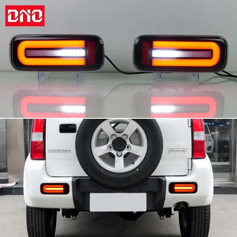 

Car LED 12V Rear Bumper Fog Lamps For Suzuki Jimny 2007 - 2016 2017 Brake Light Turn Signal Backup Reflector Lamp Taillights