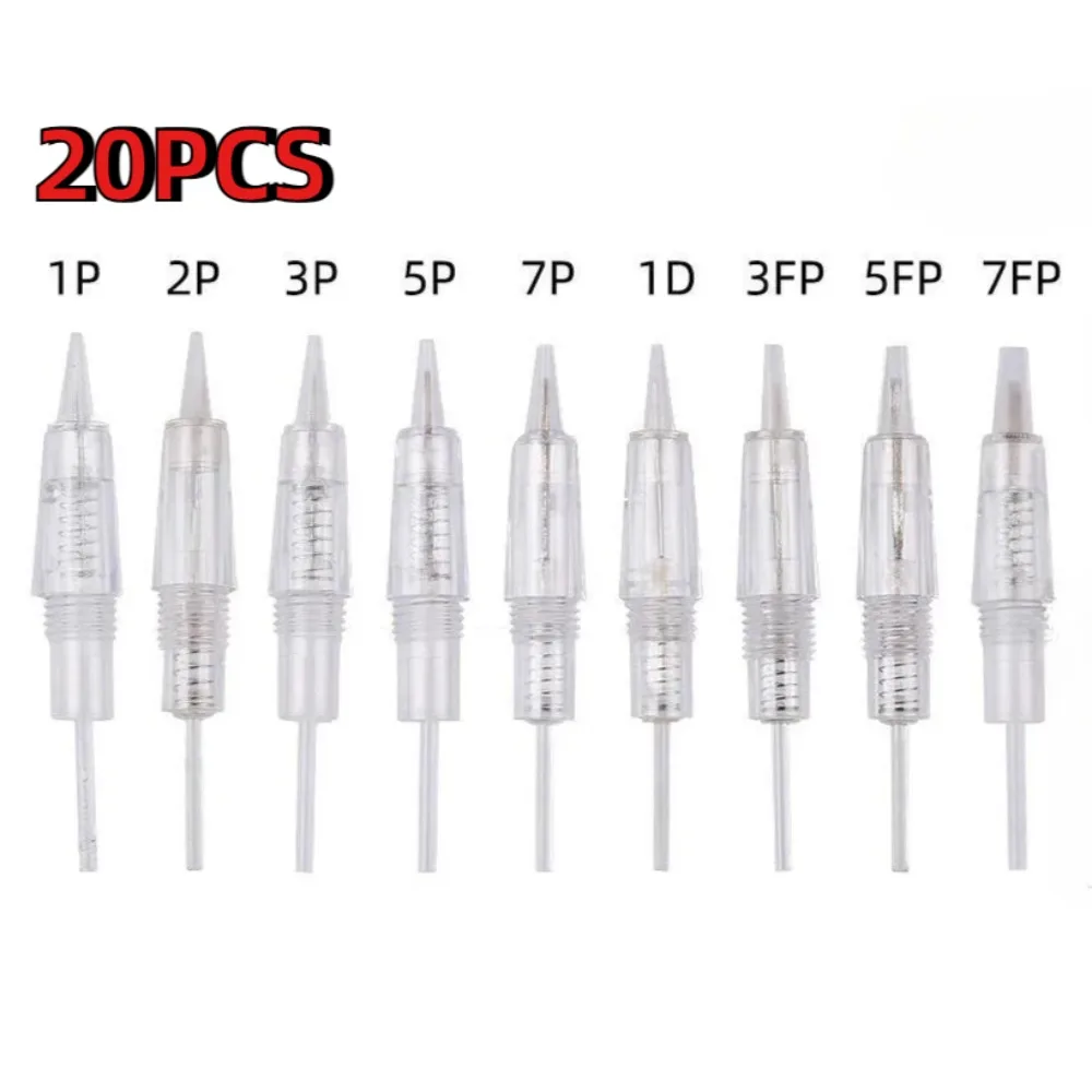 20/10pcs Replacement Screw Tattoo Cartridge Needles 1D 1P 3P 5P 5P 3FP 5FP 7FP Microblading Needles For Permanent Tattoo Machine