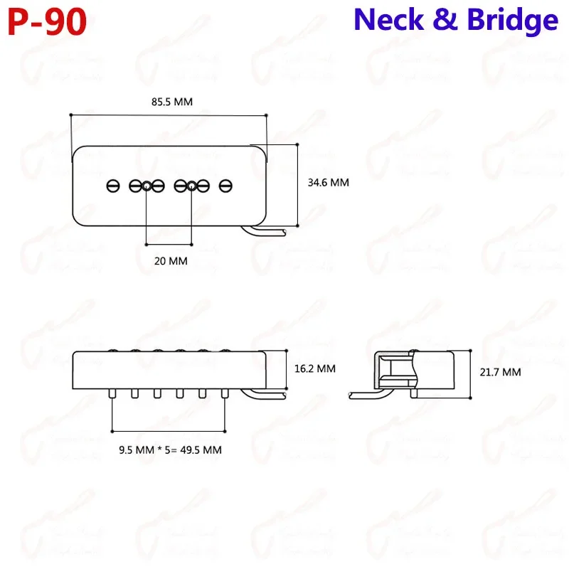 1 Set Epi USA P90  Pickup / P-90 Alnico Electric Guitar Pickup