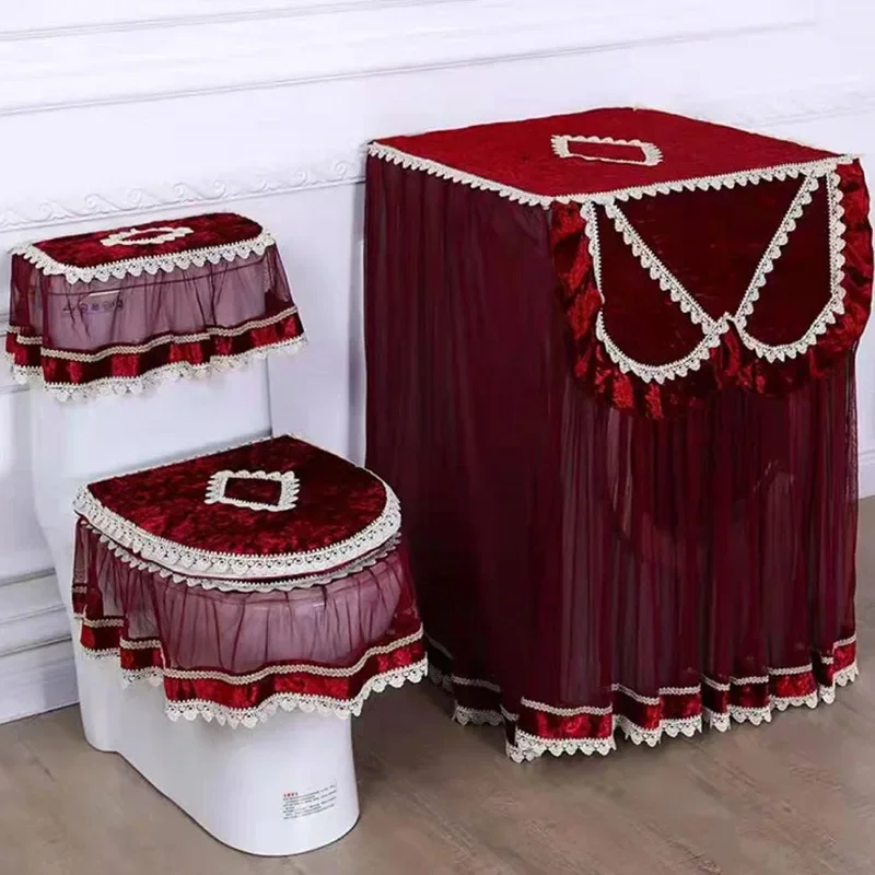 

Фланелевая кромка для унитаза, набор из трех предметов для унитаза, чехол для стиральной машины, чехол для стиральной машины, поставляемый по производству