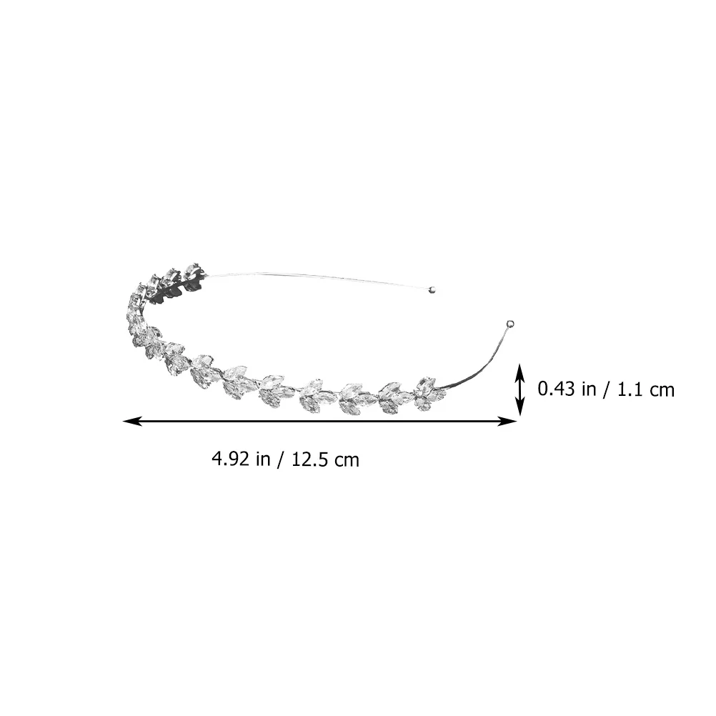 

Rhinestone Headdress Hair Hoop Women Elegant Ribbons Tiaras Prom Accessories Silver Retro Hair Decor Breathing Comfortable