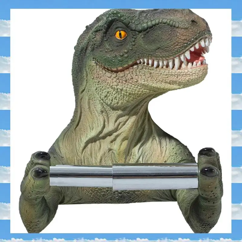 

A11I подставка для туалетной бумаги с динозавром, держатель для салфеток, настенная вешалка для полотенец для ванной комнаты, кухонная подставка для хранения