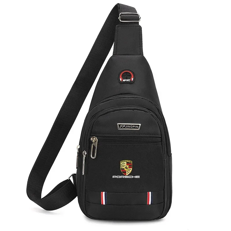 New Leisure Car Small Backpack One-shoulder Messenger Bag Chest Bag For Porsche Panamera Cayenne Taycan 911 718 Macan Carrera-GT