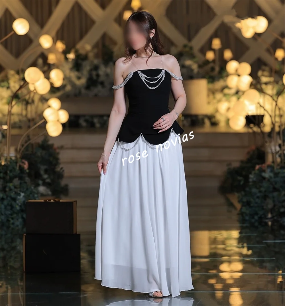 Op maat gemaakte formele avondjurk Plooi Kralen A-lijn Lange jurken Gala Op maat gemaakte gelegenheid Glitter Elegant Feest Bruiloft