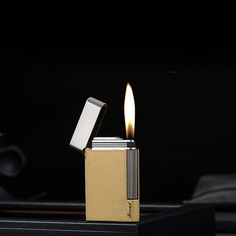 Bussiness Gas Lighter Grinding Jet Gasoline Flint Lighter Butane Metal Gas PING Bright Sound Cigarette Cigar Lighter Inflated