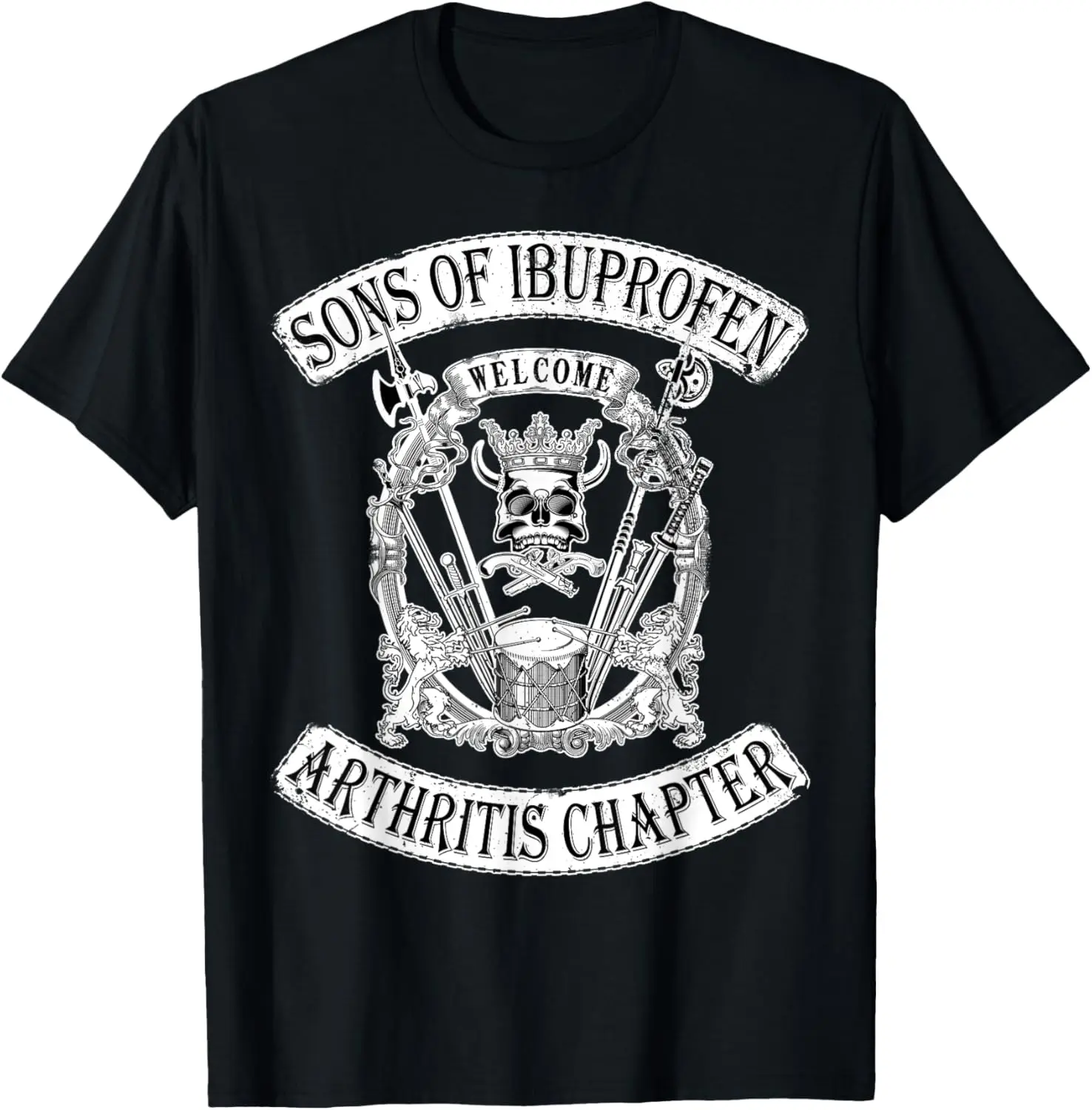 Sons of Ibuprofen Arthritis Chapter: Funny Old Biker T-shirt T-Shirt