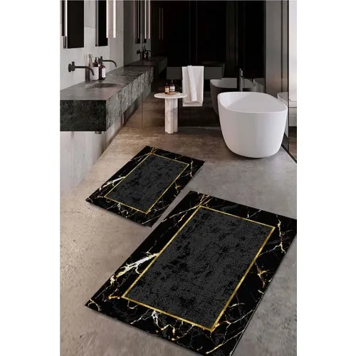 Drop Bath Mat Rug Toilet Seat Pad Washable Anti-Slip Soles 2li