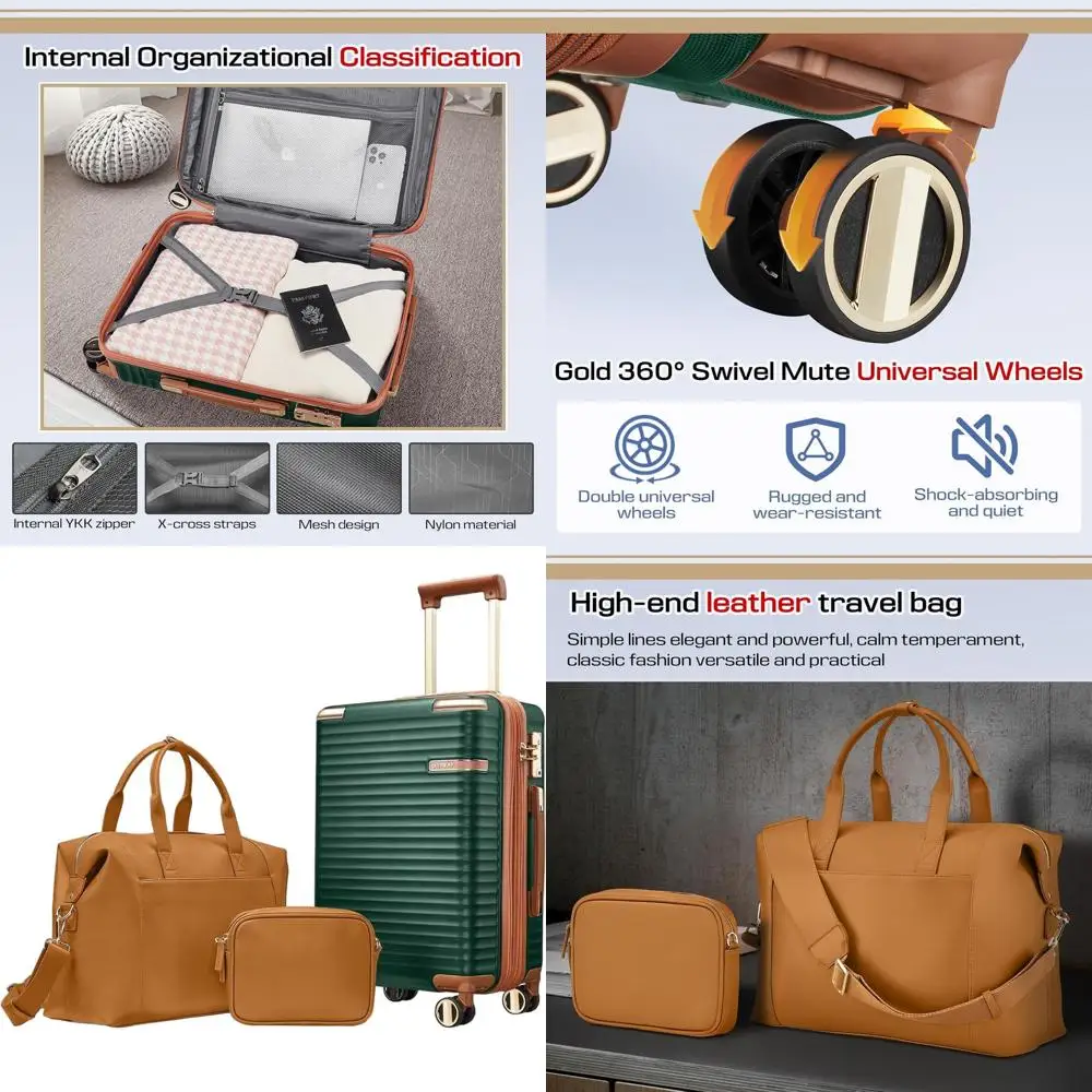 

Expandable Hardshell Spinner Luggage, Lightweight Carry-On Suitcase with TSA Lock