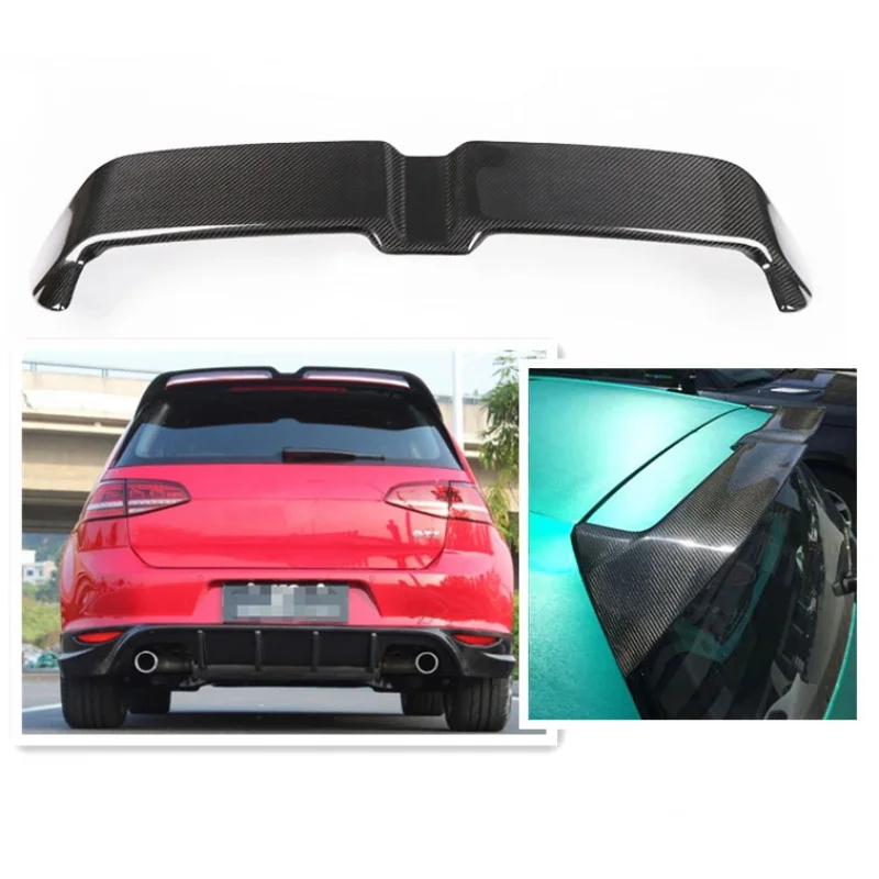 New 3M Tape Installation Carbon Fiber Rear Spoiler for VW Golf 7 7.5 MK7 MK7.5 R Line Car Spoilers