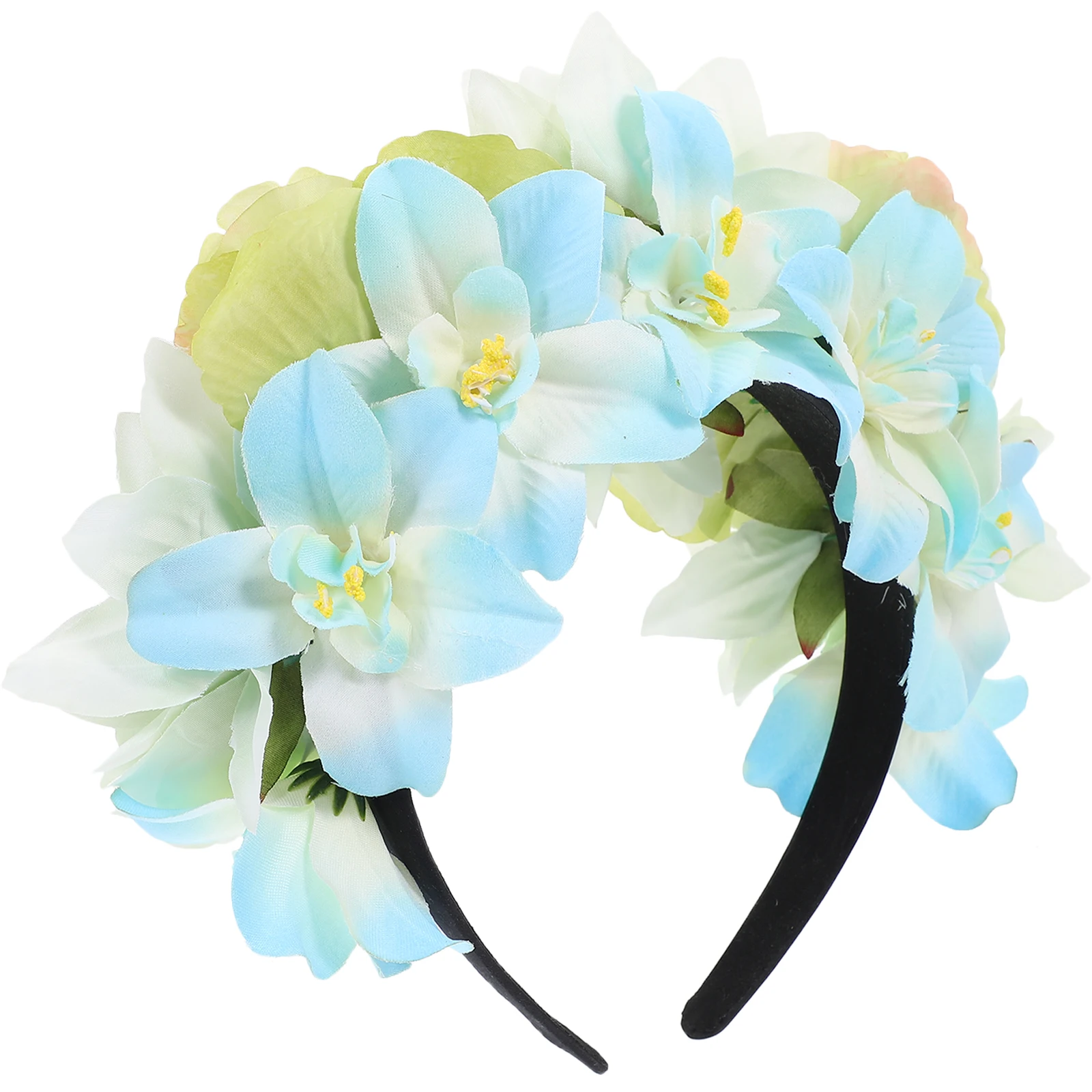 

1pcs Vintage Style Artificial Flower Headband for Women Prom Tea Party Decorative Hair Accessories Floral Headpiece Cosplay Wear