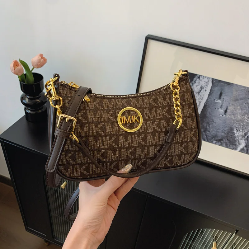 

2025 Trendy Underarm Bag - Printed Crossbody Purse with Chain Strap, Versatile Shoulder Bag for Women