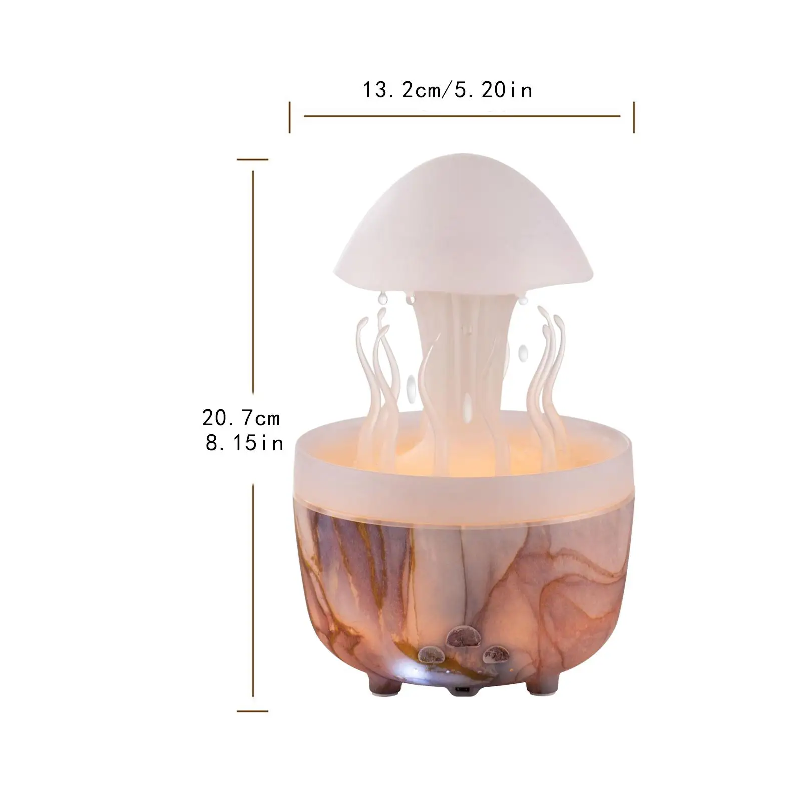 Small Humidifier US Plug Quiet with Changing Colors for Yoga Living Room