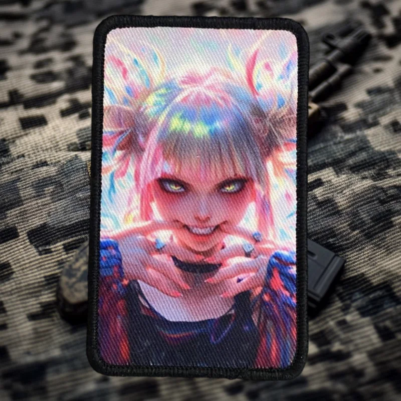 Parche táctico anime chica Punk moral militar con velcro gancho-bucle - imagen 5