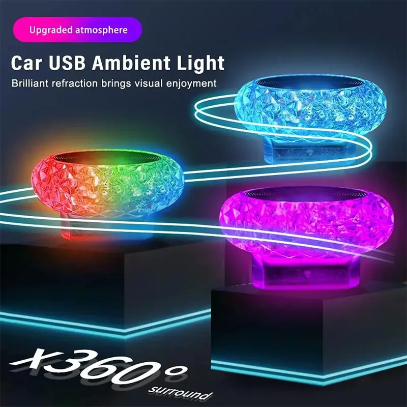 

Portable Car USB Ambient Light Mini LED Decorative Colorful Night Light for car and Computer, Environment Lighting Plug Play