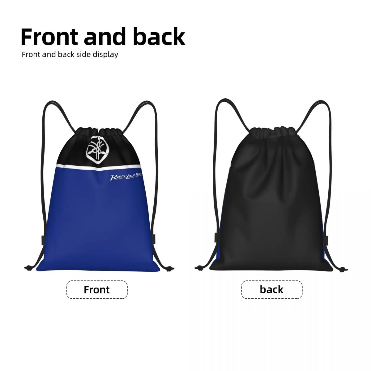 Y-Yamahas Drawstring Mochila Esportiva, Gym Sackpack, String Bag para Caminhadas