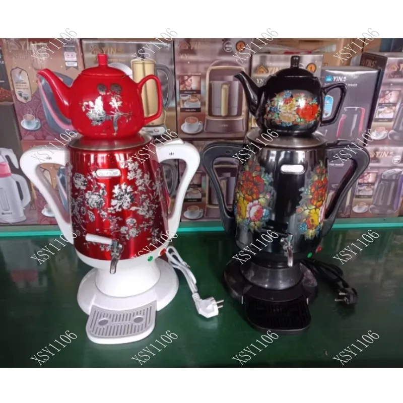 4L+1L Bilayer Samovar Electric Kettle 304 Stainless Steel Ceramic Teapot Boiling Water
