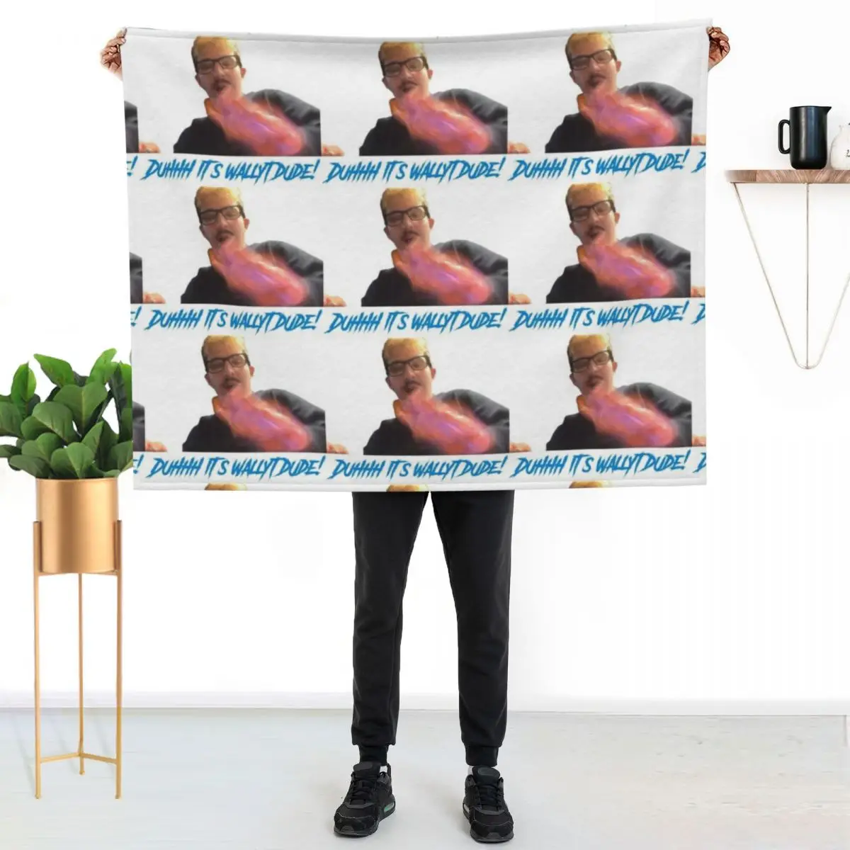its wallyt dude! Throw Blanket Personalized Gift warm winter Hairy Quilt Sofa Quilt christmas decoration Blankets