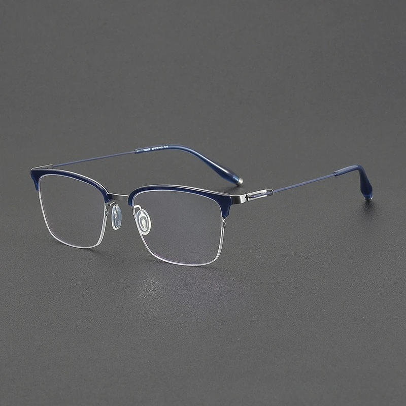 

Square Business Acetate Ultra-light Half-frame Glasses 202503 Men Screwless Titanium Frame Women for Myopia Prescription Eyewear