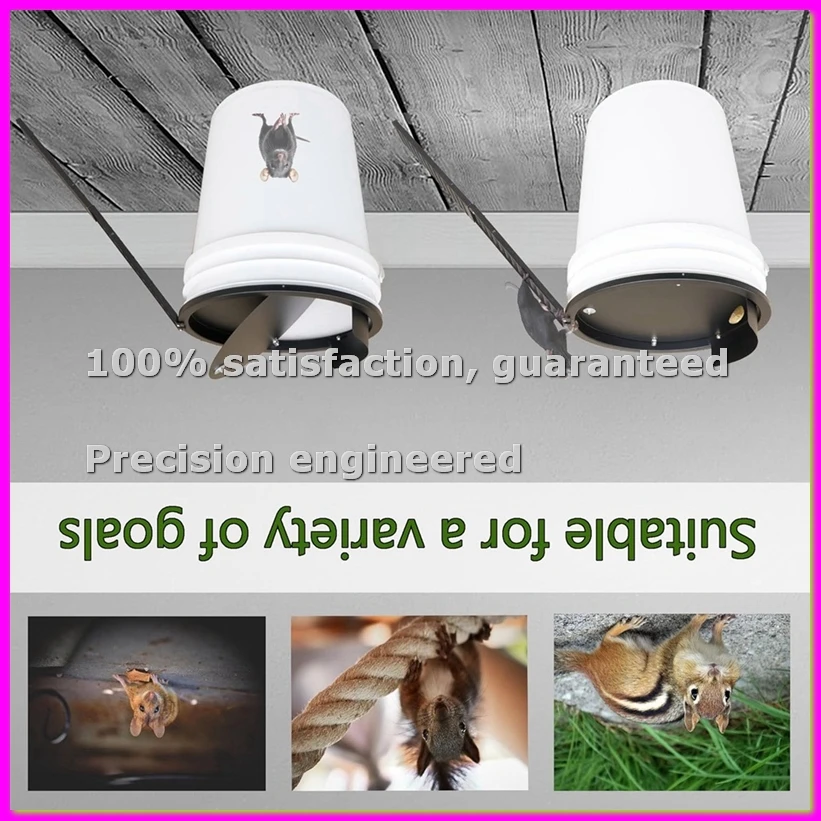 Bucket Lid Mouse Trap Metal 5 Gallon Bucket Lid,Strong Metal Material That Cannot Be Bitten, Auto Reset, Repeat Catchk-AD23