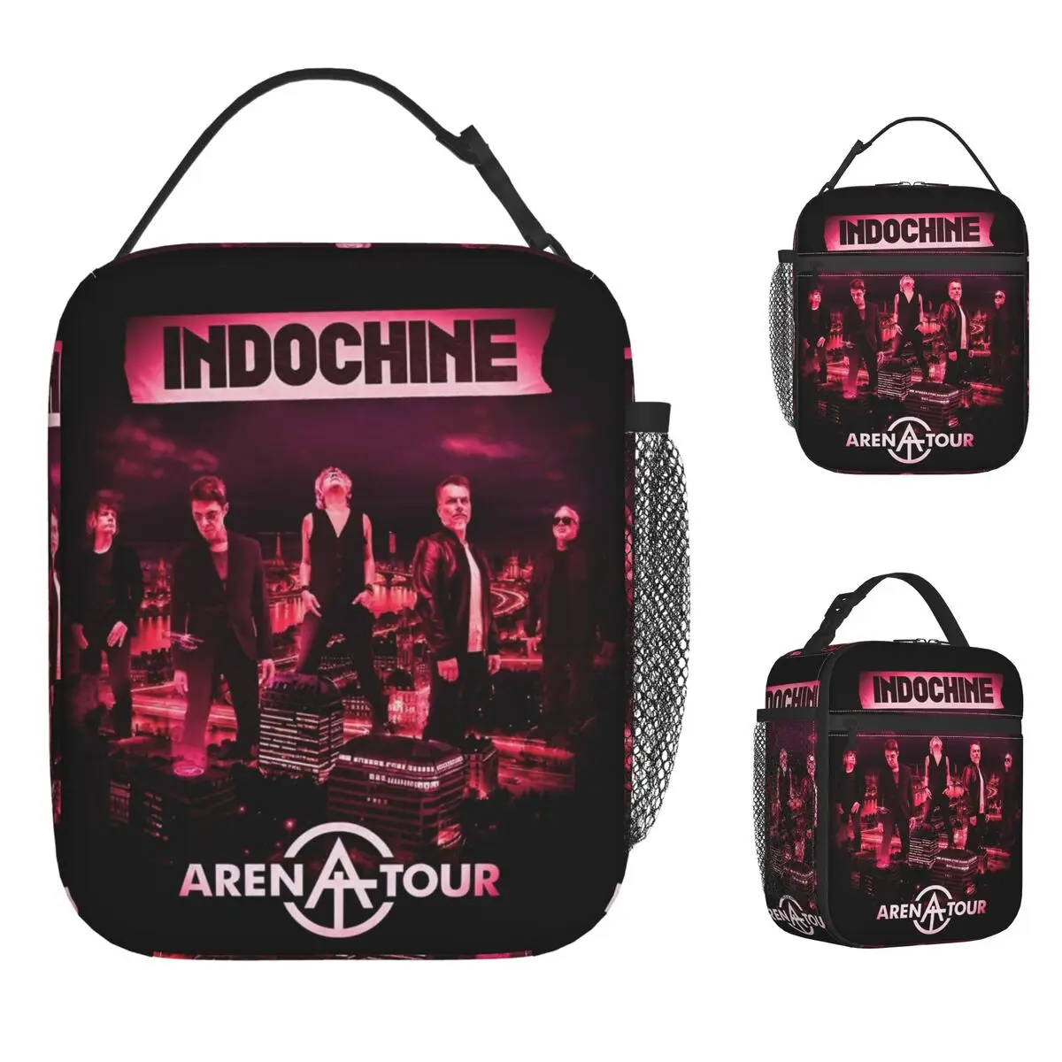 

Indochine Arena Tour Lunch Bag Aesthetic Lunch Box For Child Office Portable Zipper Cooler Bag Oxford Print Thermal Lunch Bags