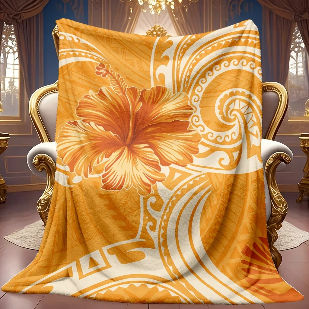 Lush Botanical Foliage Soft Warm Bed Throw Blanket Versatile Decorative Wrap For Coffee Shop Office Gym Dance Studio Lounge Room