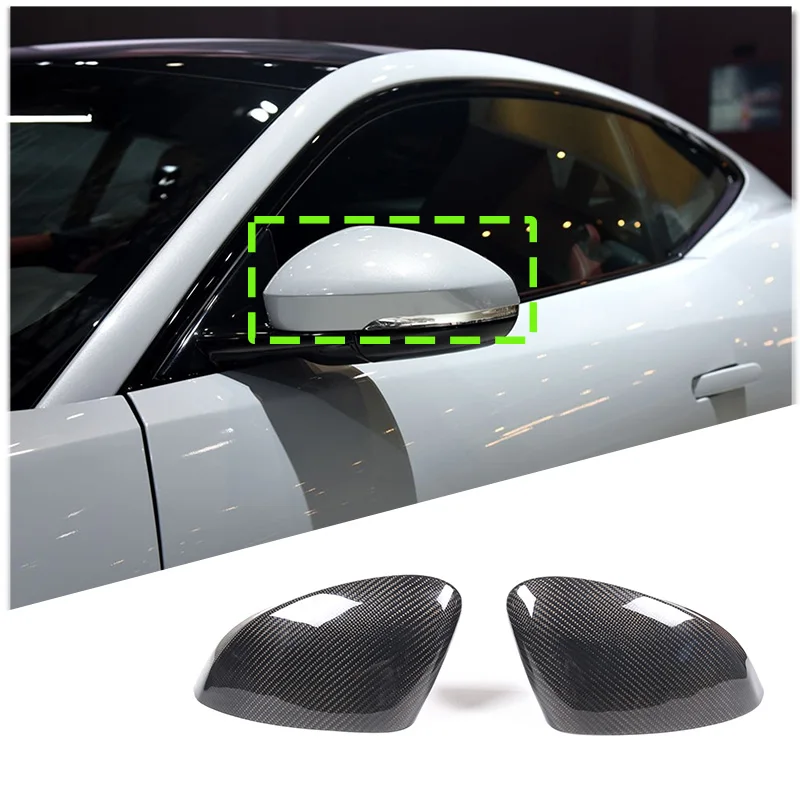 Real Carbon Fiber Rear View Mirror Cover Side Mirror Trim Sticker Car Mirror Protective Shell For Jaguar F-Type X152 2013-2020