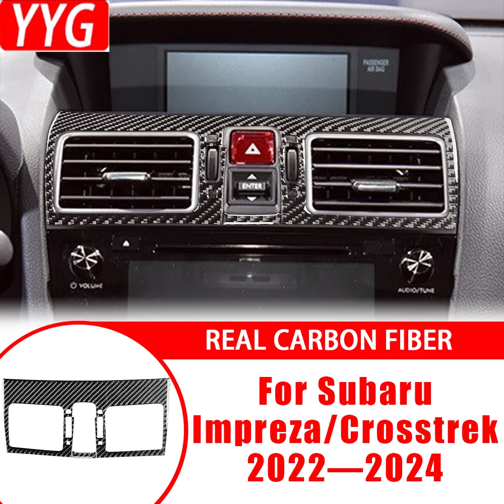 

Car Accessories Carbon Fiber Central Air Vent Outlet Frame Panel Inrerior Cover Trim Modified Sticker For Subaru WRX 2015—2021