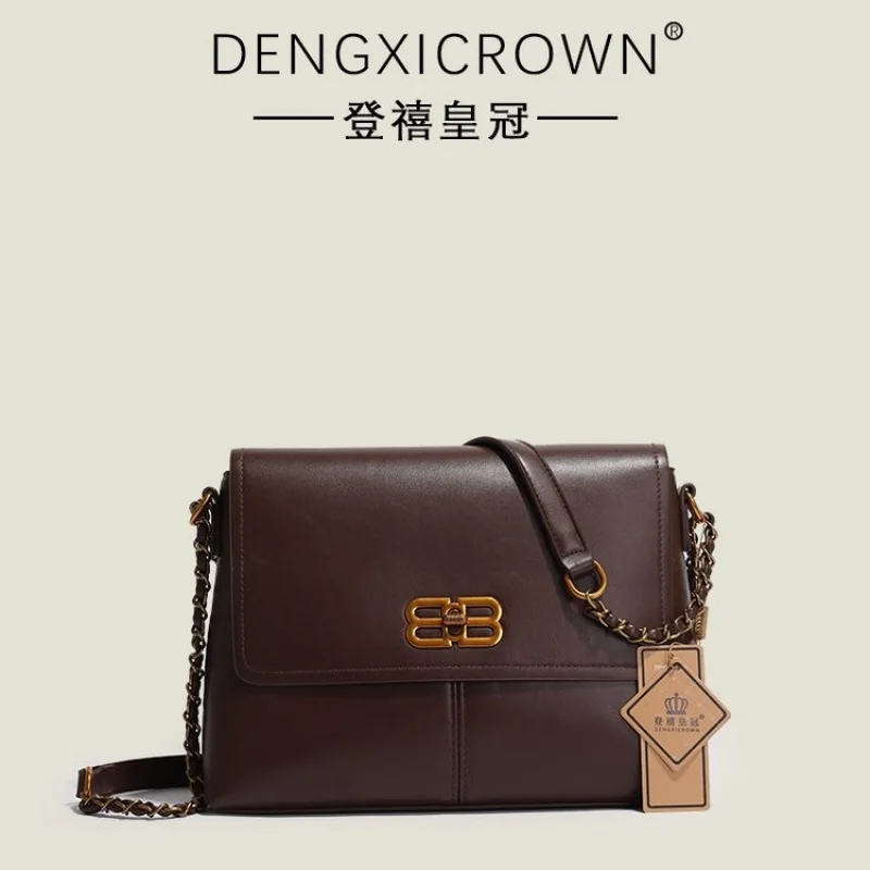 

Elegant Leather Women's Crossbody Bag by Famous Designer for Classic Ladies, Luxury Brand Popular Shoulder Handbag Fashion