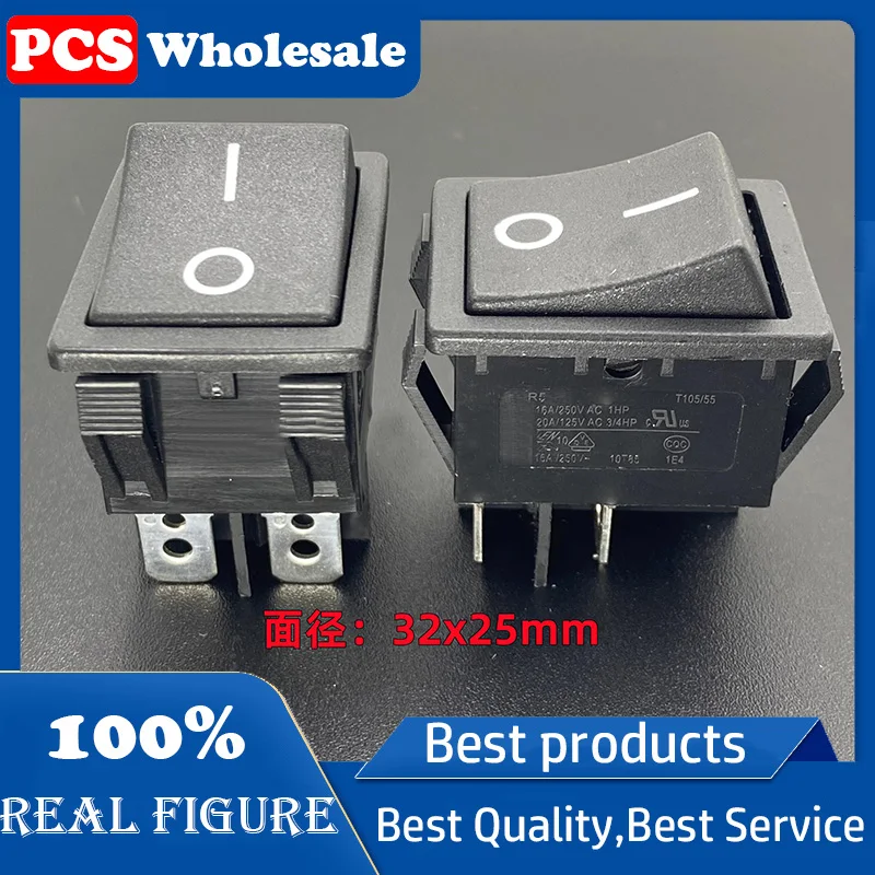 Original R5 ship switch 32*25mm 4-pin 2-speed power supply 16A250V 10T85 high current high power warping button