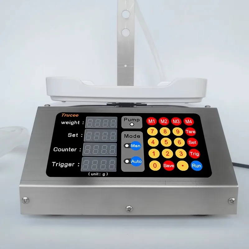 10ml-3000ml Automatic Quantitative Weighing Diaphragm Pump Filling Machine Electronic Scale Liquid Filler Oil Water Wine Juice