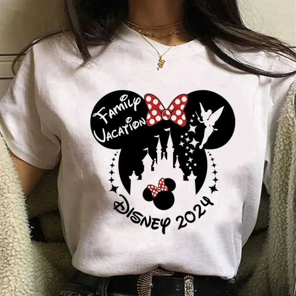 Disney Trip Family Matching T-shirt Mickey Minnie Boys Girls Short Sleeve T-shirt Top Fashion Classic Disney Vacation Clothing