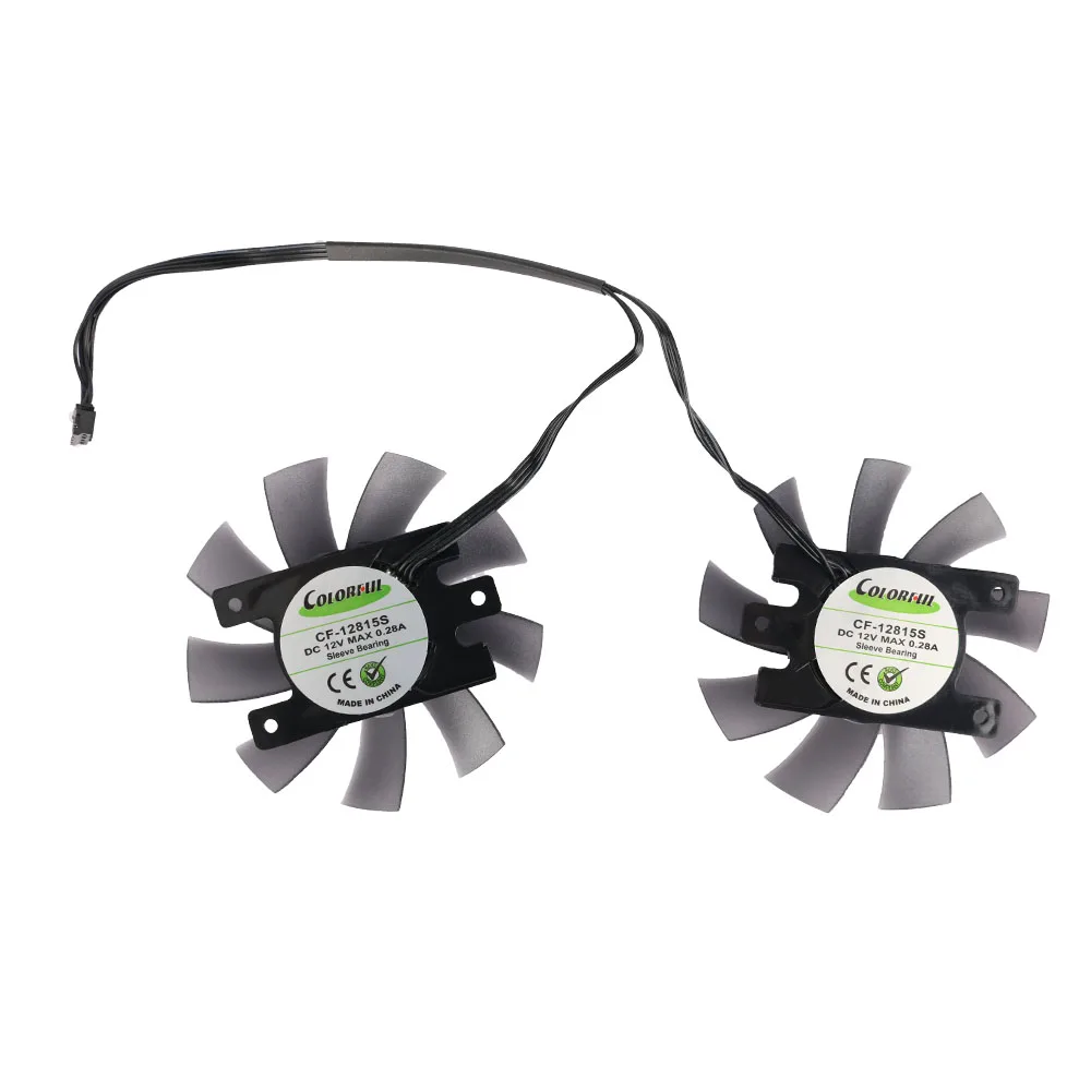 Ventilador VGA CF-12815S RTX 2070 de 75MM para INNO3D RTX2070 8GB TWIN X2 Black Gold Extreme Edition 2060 1660TI ventilador de refrigeración de tarjeta gráfica