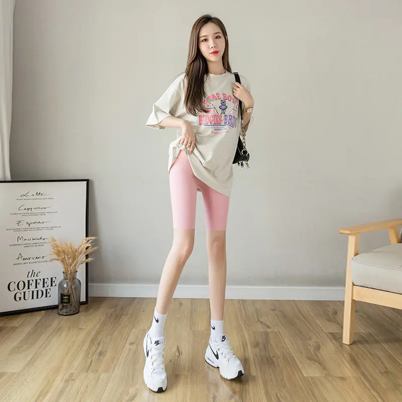 Nieuwe Klein Blue Vijfkwart arkskin dames yogabroek hoge taille afslanken heup tillen fietsen orts lente