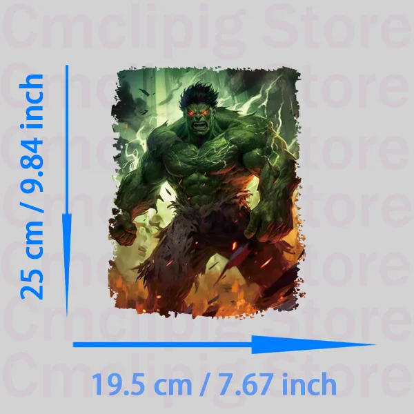 Disney hero Hulk Iron on patches Clothing stickers DIY children stripes for jeans DIY Sewing Decoration