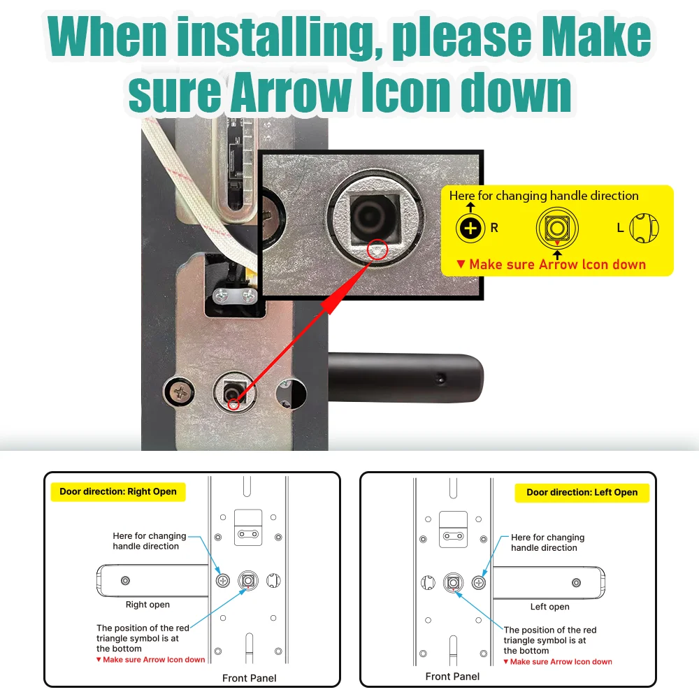 قفل باب ذكي ببصمة الإصبع من VBU، تطبيق Tuya، فتح عن بعد، إنذار العبث، قفل الباب الإلكتروني يعمل مع مساعد Alexa Google